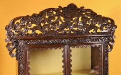 A Rare Carved Hardwood Small Anglo Indian Display Cabinet 19th Century - 3264779