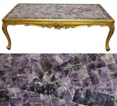 A Rare English Blue John Fluorite Crystal Coffee Table - 3656623