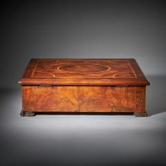 A Rare Figured Walnut Queen Anne George I Lace Box circa 1700 1720  - 3123517