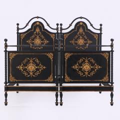 A Rare Italian Gilt Zinc Decorated Iron King Bed C 1870  - 4352707