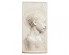 A Rare Italian White Marble Relief of Young Saint John the Baptist circa 1860 - 2867578