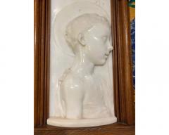 A Rare Italian White Marble Relief of Young Saint John the Baptist circa 1860 - 2867579