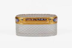 A Rare Louis XVI Gold and Enamel Rock Crystal Snuff Box Rothschild Provenance - 4569576