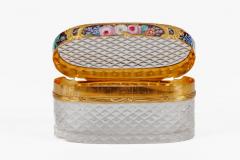 A Rare Louis XVI Gold and Enamel Rock Crystal Snuff Box Rothschild Provenance - 4569578