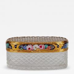 A Rare Louis XVI Gold and Enamel Rock Crystal Snuff Box Rothschild Provenance - 4569624
