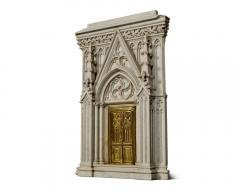 A Rare Monumental Italian Carved Carrara Marble Model of A Cathedral - 3082261