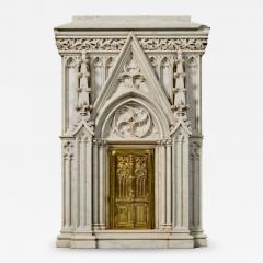 A Rare Monumental Italian Carved Carrara Marble Model of A Cathedral - 3082866