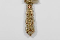 A Rare Mughal Style Gem Set Jade Hand Mirror and Comb India Late 19th Century - 4569568