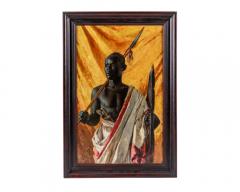 A Rare Orientalist Portrait of a Nubian Guard by Edmund Walenta 19th Century - 2895161