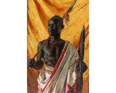 A Rare Orientalist Portrait of a Nubian Guard by Edmund Walenta 19th Century - 2895169