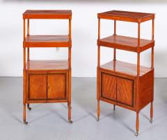 A Rare Pair of 18th c English Satinwood Etageres - 3274509