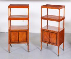 A Rare Pair of 18th c English Satinwood Etageres - 3274510