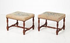 A Rare Pair of Baroque Walnut Needlework Benches - 3599193