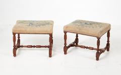 A Rare Pair of Baroque Walnut Needlework Benches - 3599195