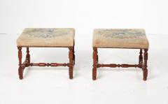 A Rare Pair of Baroque Walnut Needlework Benches - 3599197
