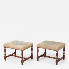 A Rare Pair of Baroque Walnut Needlework Benches - 3603090