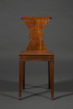 A Rare Pair of Regency Mahogany Hourglass Form Hall Chairs - 4696671