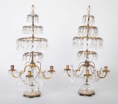 A Rare Pair of Swedish Rock Crystal Crystal Candelabra - 4257498