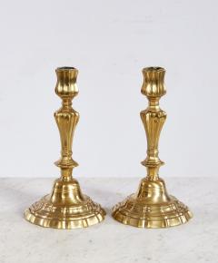 A Rare Set of Four Louis XIV Brass Candlesticks c 1690 - 4737648