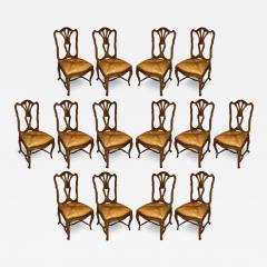 A Rare Set of Fourteen 18th Century Italian Louis XV Walnut Side Chairs - 3561099