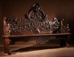 A Rare Very Decorative Oak Hall Bench  - 3545909