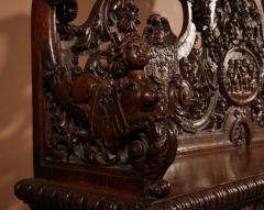 A Rare Very Decorative Oak Hall Bench  - 3545913