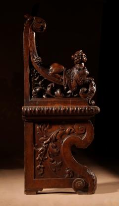 A Rare Very Decorative Oak Hall Bench  - 3545918