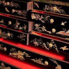 A Rare and Fine George III 18th Century Chinoiserie Lacquer Cabinet on Stand - 3944879