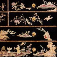 A Rare and Fine George III 18th Century Chinoiserie Lacquer Cabinet on Stand - 3944880