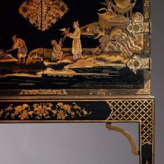 A Rare and Fine George III 18th Century Chinoiserie Lacquer Cabinet on Stand - 3944883