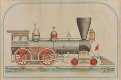 A Rare and Important Large Scale Drawing of the Onward Locomotive Engine  - 313462