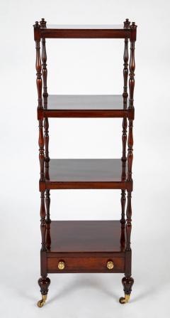 A Regency Four Tier Etagere with Rare Lotus Carved Legs - 3287646