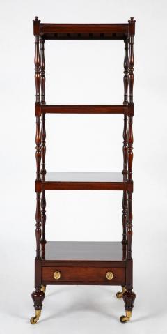 A Regency Four Tier Etagere with Rare Lotus Carved Legs - 3287649