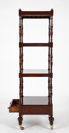 A Regency Four Tier Etagere with Rare Lotus Carved Legs - 3287695