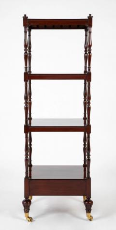 A Regency Four Tier Etagere with Rare Lotus Carved Legs - 3287699