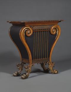 A Regency Lyre Form Rosewood And Giltwood Console Table - 1814042