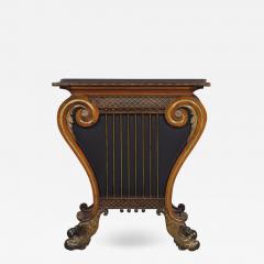 A Regency Lyre Form Rosewood And Giltwood Console Table - 1816013