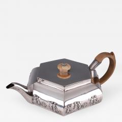 A Regency Silver Hexagonal Teapot English ca 1805 - 241167