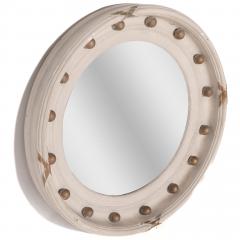 A Regency Style Circular Convex Mirror with Ball Ribbon Decoration - 4236746