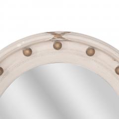 A Regency Style Circular Convex Mirror with Ball Ribbon Decoration - 4236747