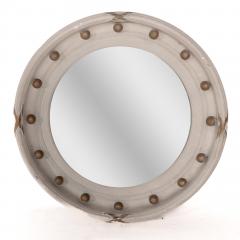 A Regency Style Circular Convex Mirror with Ball Ribbon Decoration - 4236748