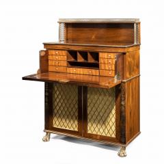 A Regency brass inlaid rosewood secretaire 1810 - 976904