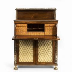 A Regency brass inlaid rosewood secretaire 1810 - 976906