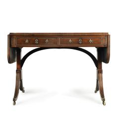 A Regency brass inlaid rosewood sofa table attributed to Gillows - 3243986