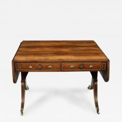 A Regency brass inlaid rosewood sofa table attributed to Gillows - 3244247