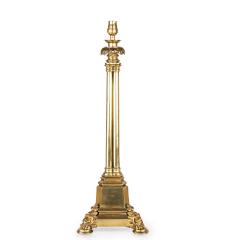 A Regency brass triple column table lamp - 3955627