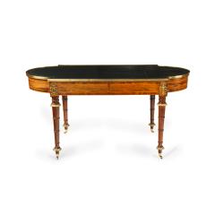 A Regency ormolu mounted rosewood two drawer writing table - 3681976