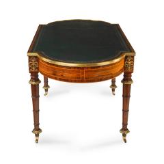 A Regency ormolu mounted rosewood two drawer writing table - 3681978