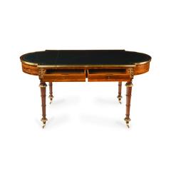 A Regency ormolu mounted rosewood two drawer writing table - 3681980