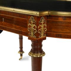 A Regency ormolu mounted rosewood two drawer writing table - 3681981